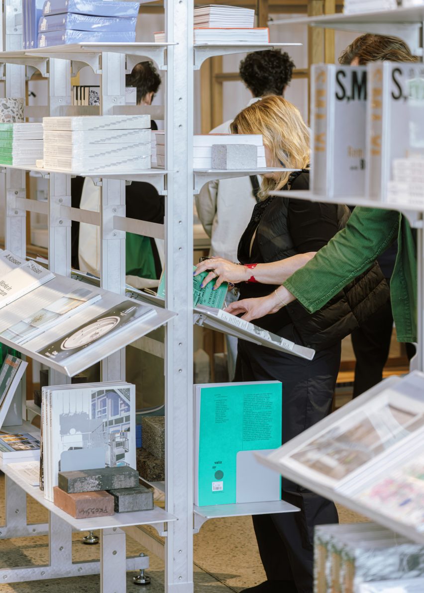 Architecture bookshop in Cobe's Copenhagen studio by Nikolaj Mentze