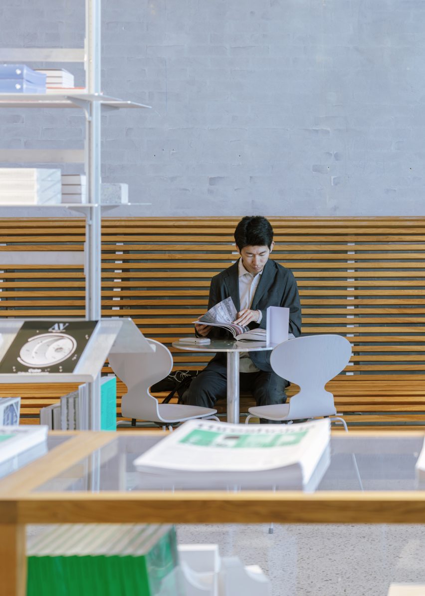 Architecture bookshop in Cobe's Copenhagen studio by Nikolaj Mentze