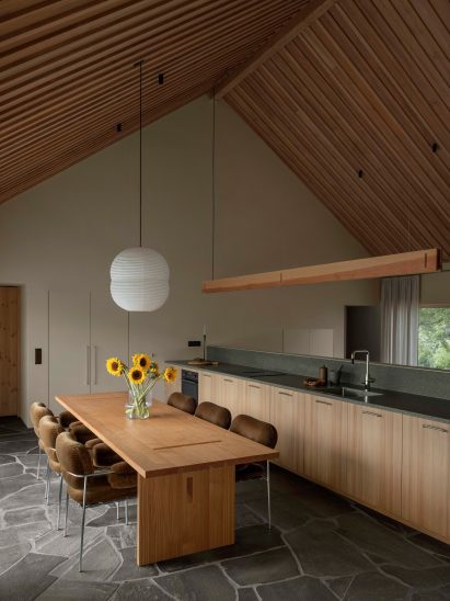 Living space interior at Villa Österlen by Note Design Studio