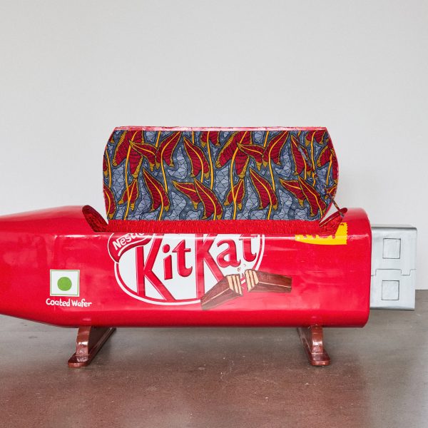Coffin shaped like a Kit Kat with USB stick