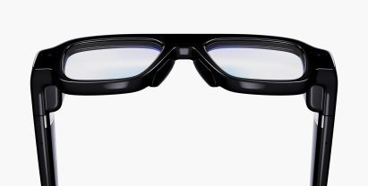 Image of the Snap Specs showing thick black polymer frames