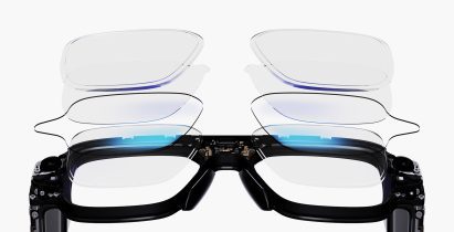 Image showing the layers of technology in the lenses of the Snap Specs