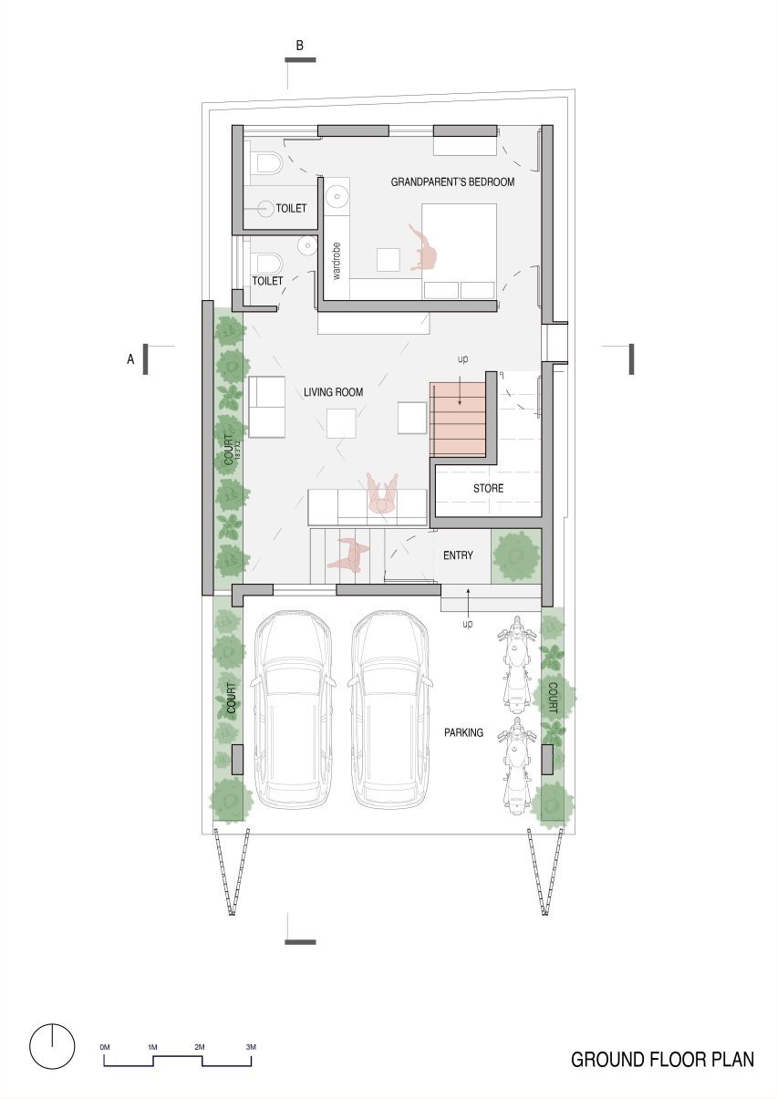 Splitscape Residence by SpaceDNA ground floor plans