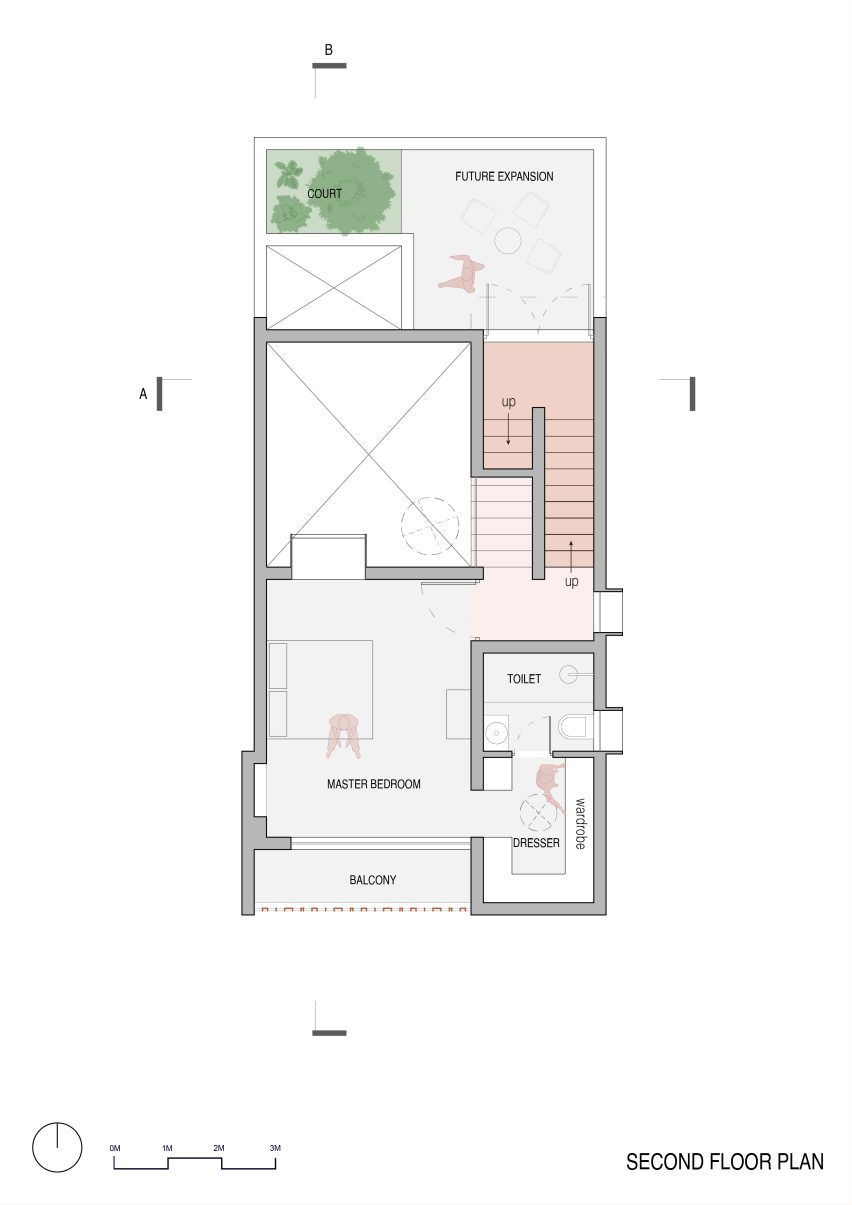 Splitscape Residence by SpaceDNA second floor plans