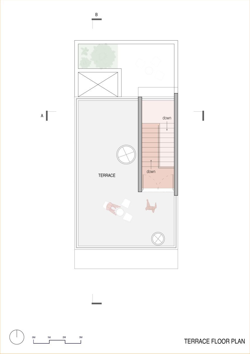Splitscape Residence by SpaceDNA terrace plans