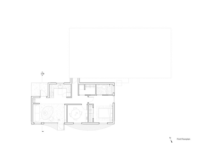 Floor plan of Swoop ADU in New Jersey by Out of Line