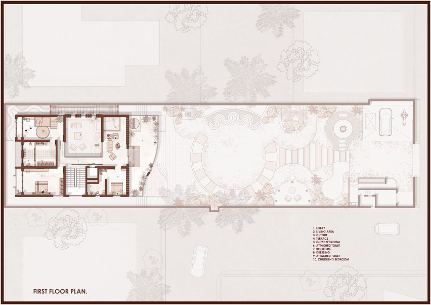 First floor plan of The Anthill by Kaushal Tatiya Architects