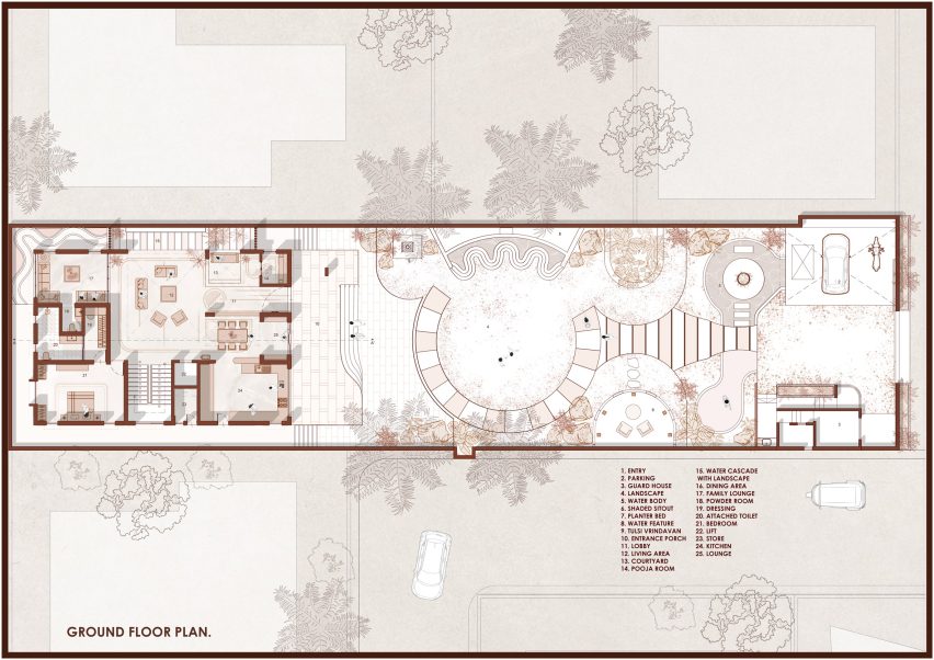 Ground floor plan of The Anthill by Kaushal Tatiya Architects