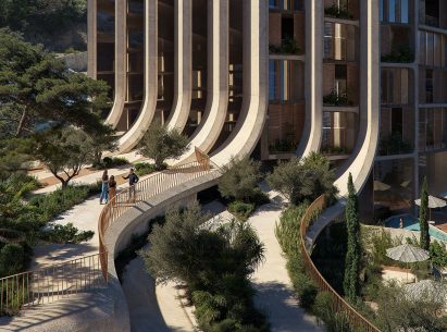 Cascading terraces by Zaha Hadid Architects