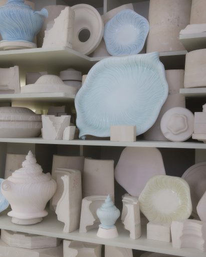 Tableware and moulds by Royal Copenhagen