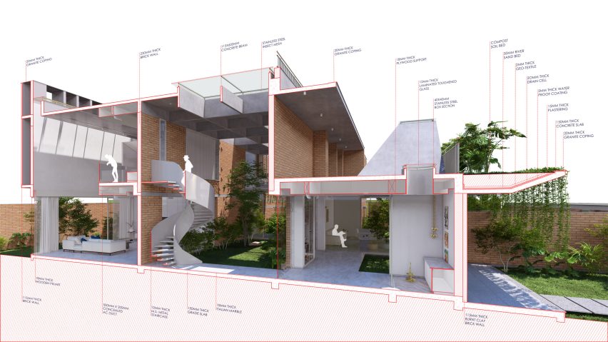 Section of Twilight House by Spacefiction Studio