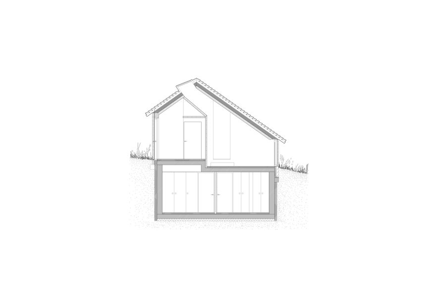 Section of House on a Dune by Unknown Architects