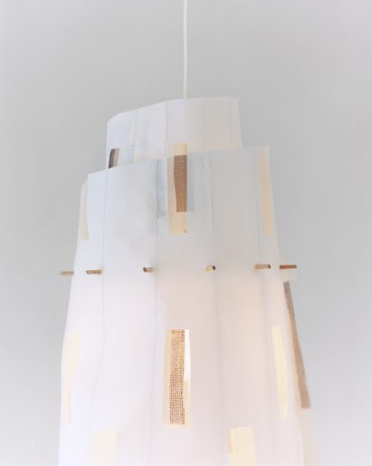 Lamp by Louise Campbell made from paper