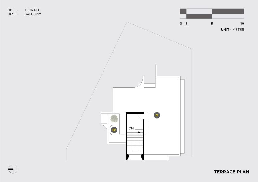 Terrace Plan for Villa Corsica by Neel Buddhadev