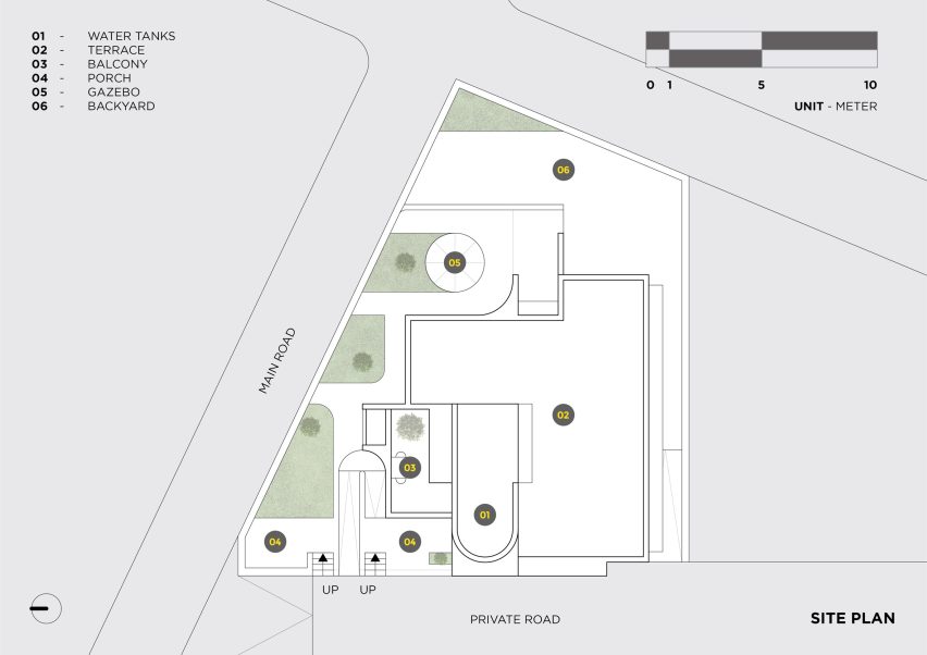Site Plan for Villa Corsica by Neel Buddhadev