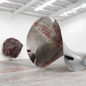 Photo of metal installation by Anish Kappor