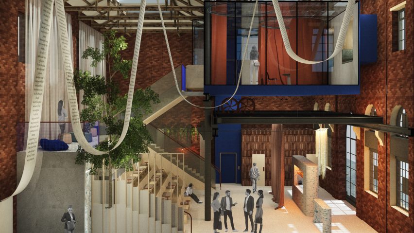 Sectional visualisation showing a theatre interior