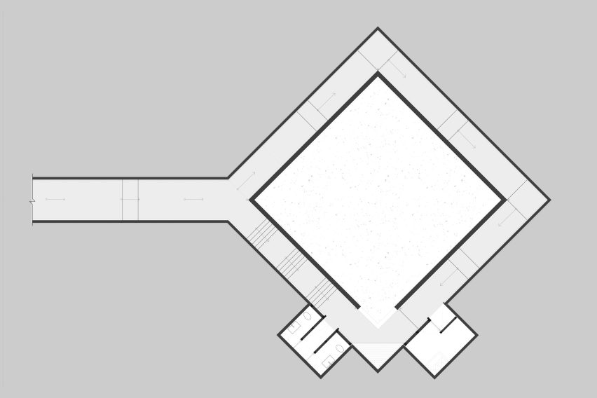 Plan of Arte Abierto Baja by Sordo Madaleno Arquitectos