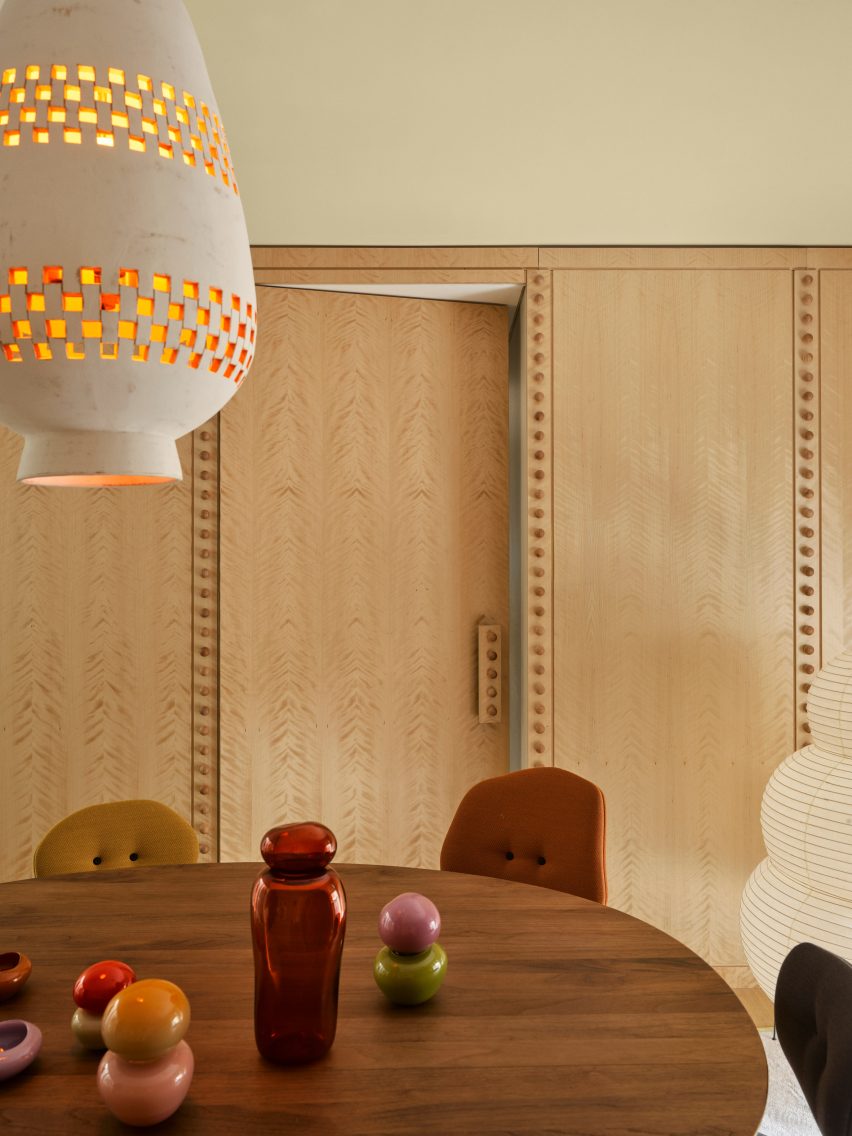 wood panelling in Cinderella House by YSG Studio in Redfern Sydney