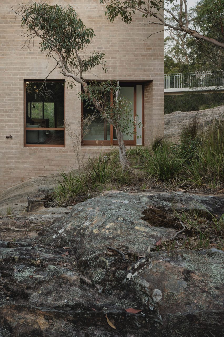 stone exterior of EA House by Bokey Grant