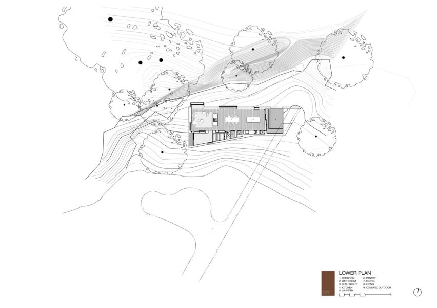 EA House by Bokey Grant in New South Wales Australia, Lower Plan