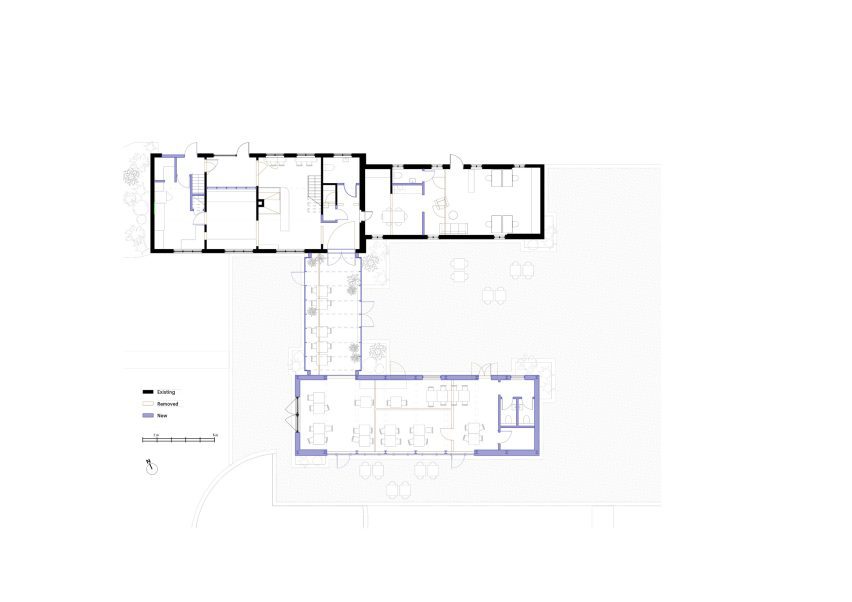 Cafe plan of Elliðaárstöð power station transformation by Terta