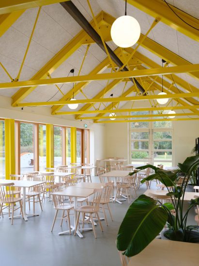 Cafe in old industrial building