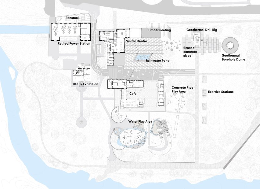 Plan of Elliðaárstöð power station transformation by Terta
