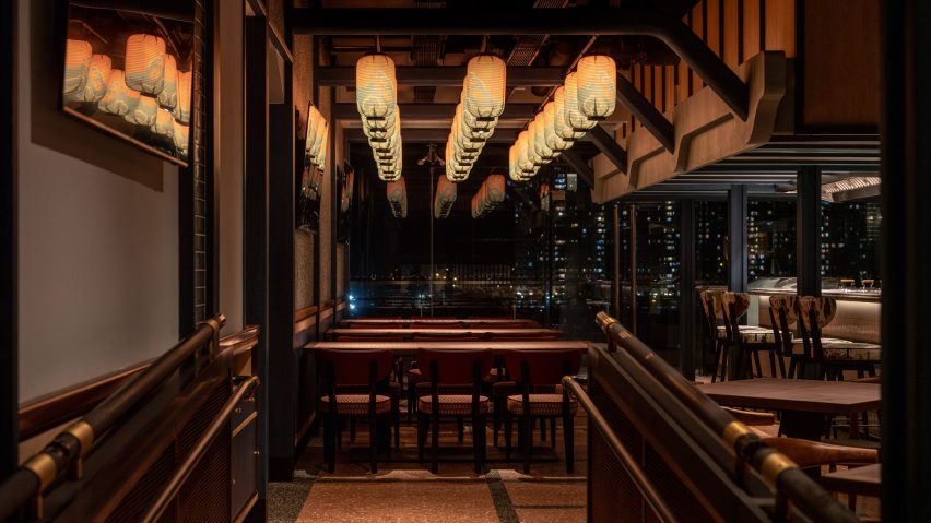 Genso restaurant at Hong Kong's Sha Tin Racecourse, designed by Joyce Wang Studio