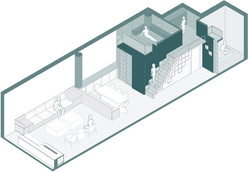 Herring Factory Loft axonometric section