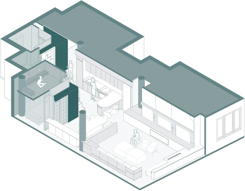 Herring Factory Loft axonometric