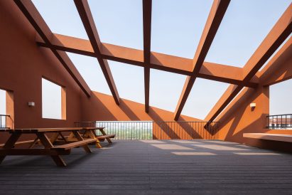 Roof terrace at a multi-generational home in Vietnam