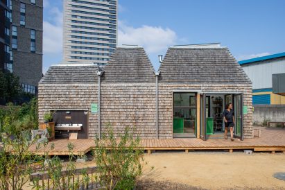 Exterior view of kitchen space at the Triangle Site