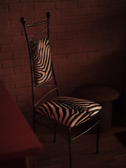 Zebra-print chair