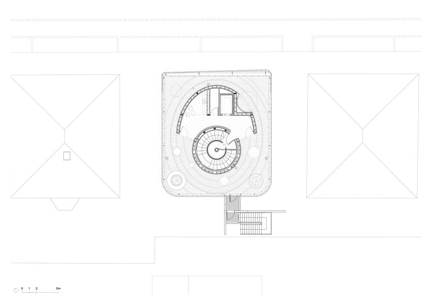 Plan of Kinderoase an der TUM by Kéré Architecture