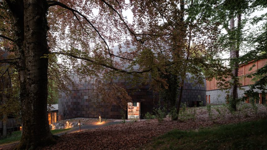 La Source Vive concert hall by PCA-Stream woodland site