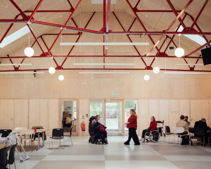 LifeLine Community Centre by Assemble old warehouse building interior