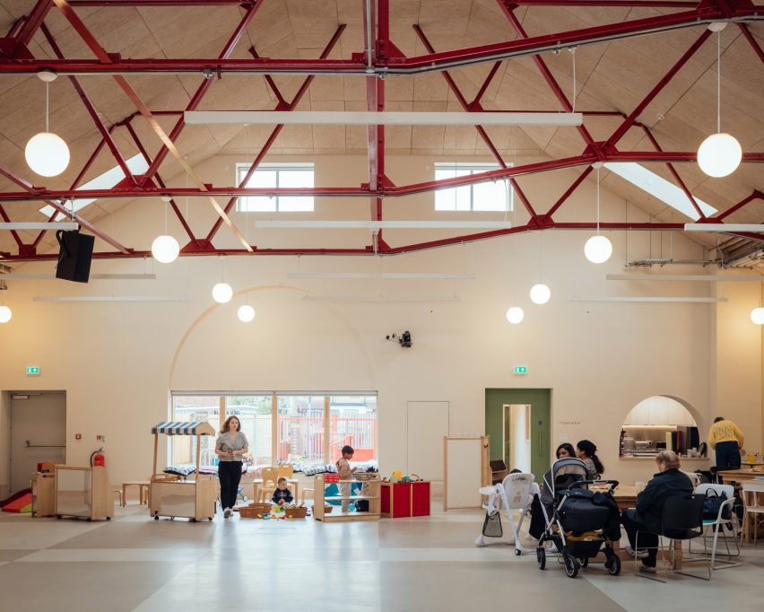 LifeLine Community Centre by Assemble main. hall interior