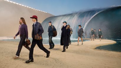 Louis Vuitton 2027 menswear show with jumbo tidal wave