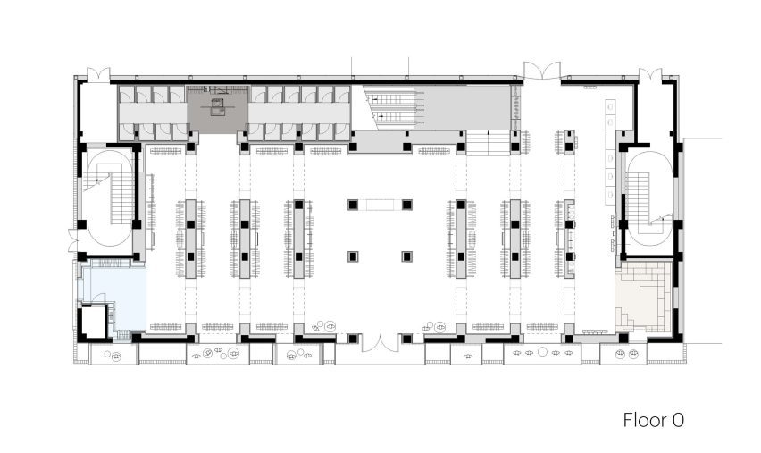 Ground floor plan for Urban Revivo Beijing flagship store by MVRDV