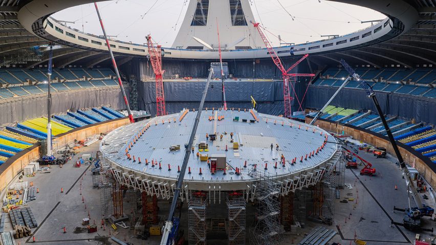Renovation of problematic Montreal Olympic Stadium roof keeps “original intention” in mind