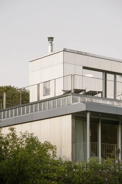RDH by Cechvala Architects Slovakia corrugated aluminium facade