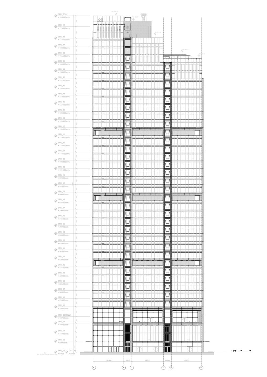 East elevation of One Shanghai by RSHP