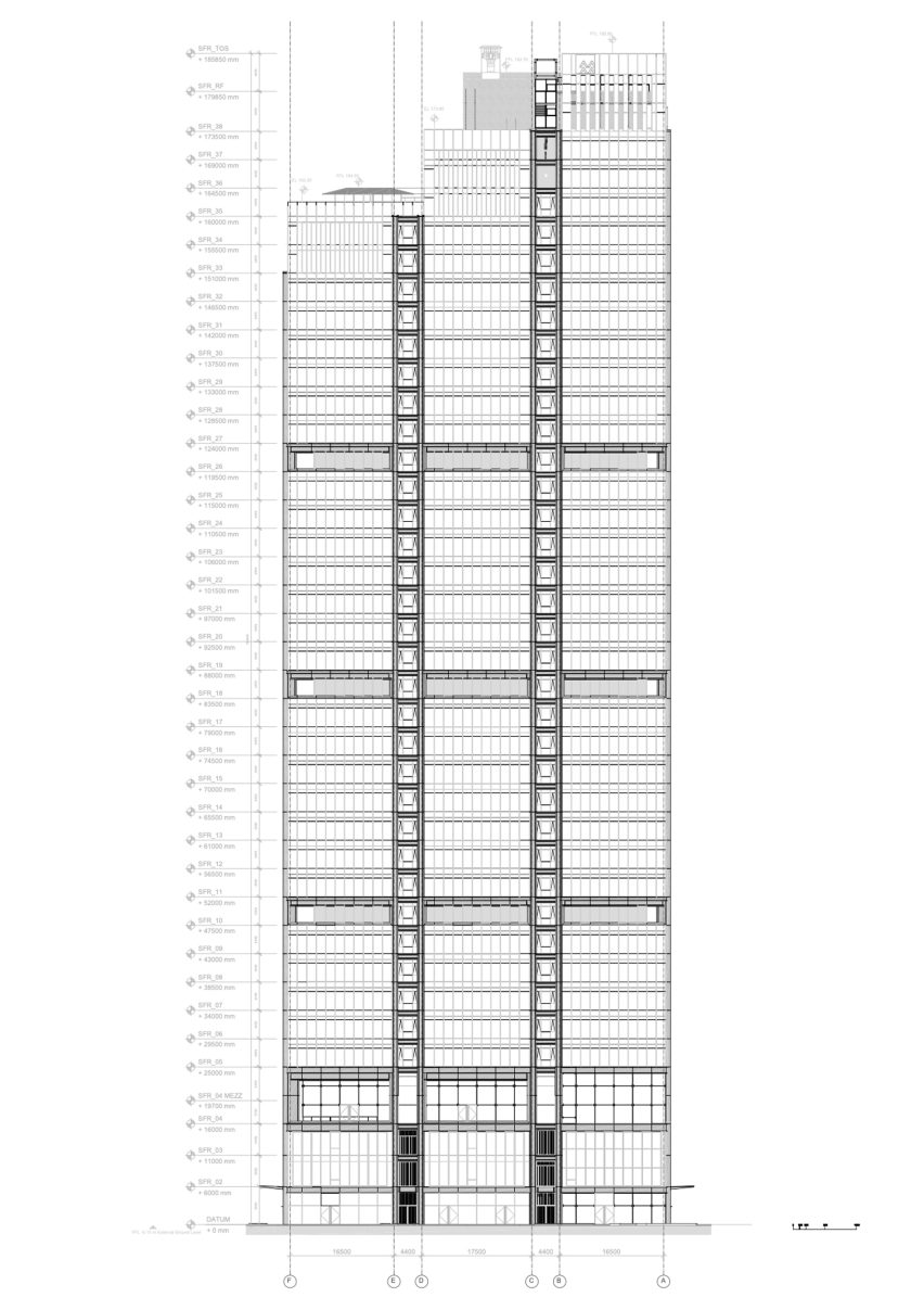 West elevation of One Shanghai by RSHP
