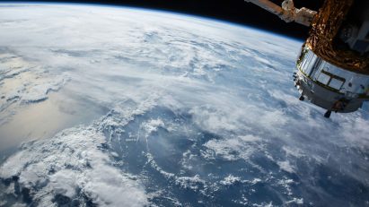 Satellite above earth