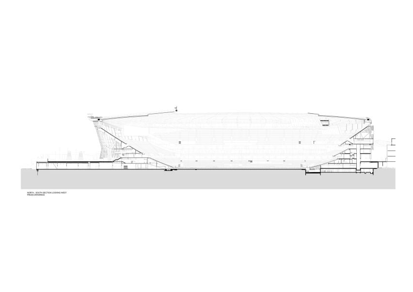 Section of Tottenham Hotspur Stadium by Populous
