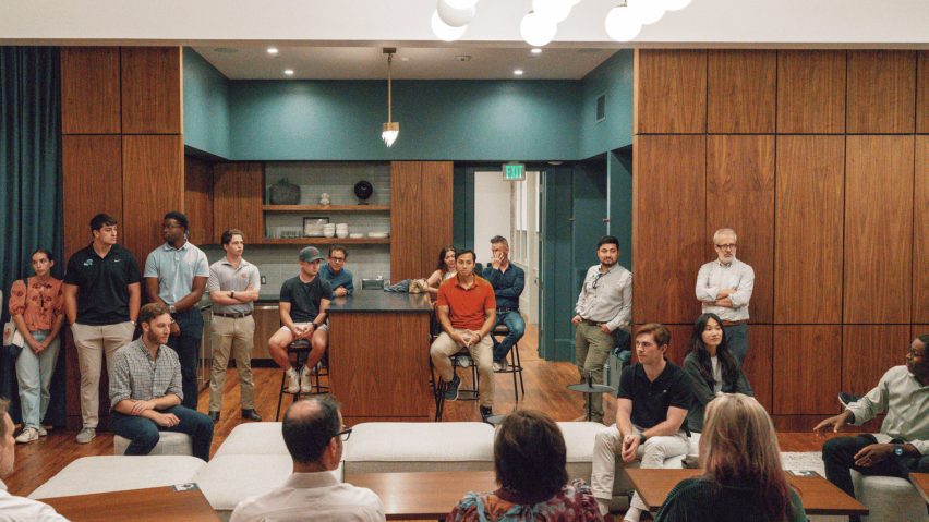 a group of people in room at tulane unviersity
