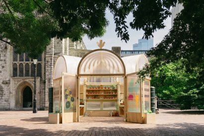 The Veggery greenhouse at the Barbican by Studio Folk Architects and Raskl