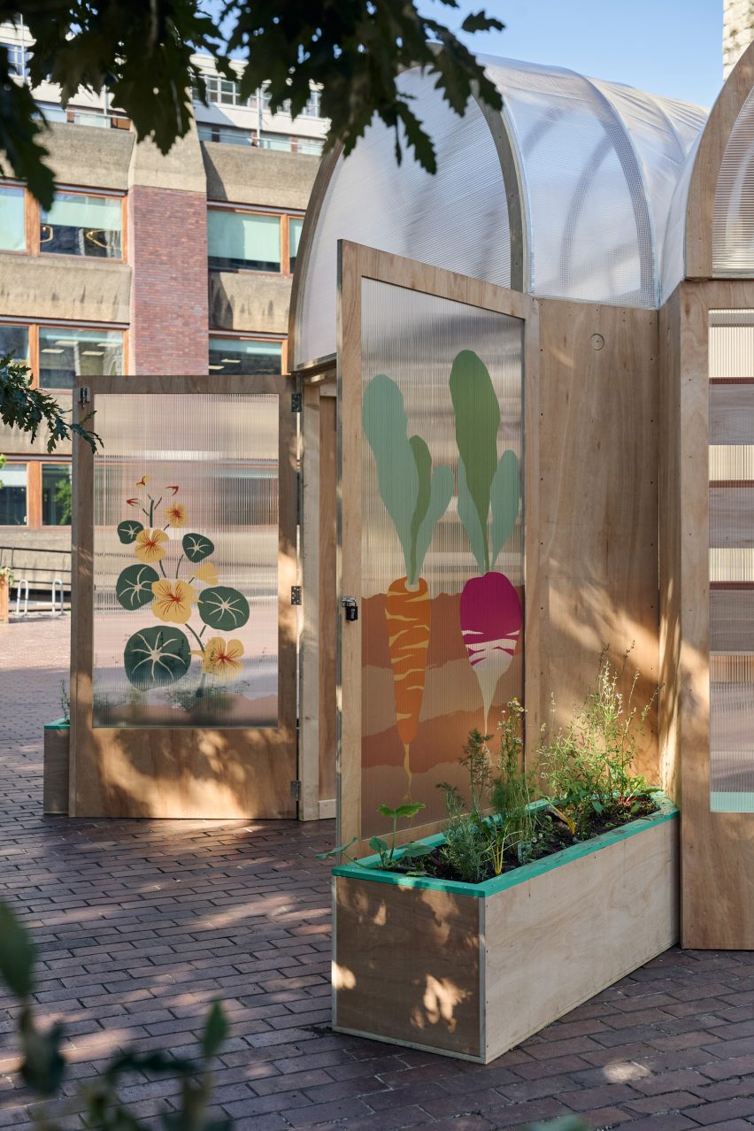 The Veggery greenhouse at the Barbican by Studio Folk Architects and Raskl