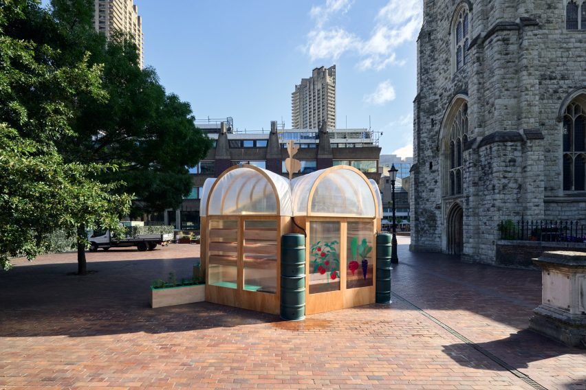 The Veggery greenhouse at the Barbican by Studio Folk Architects and Raskl